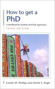 How to get a PhD a handbook for students and their supervisors