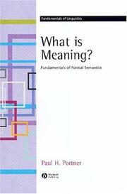 What is meaningn fundamentals of formal semantics