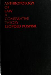 Anthropology of law a comparative theory