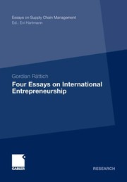 Four Essays on International Entrepreneurship