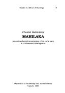 Mahilaka an archaeological investigation of an early town in northwestern Madagascar