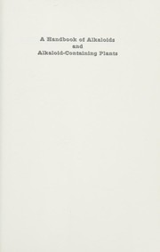 A handbook of alkaloids and alkaloid-containing plants