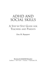 ADHD and social skills a step-by-step guide for teachers and parents