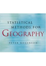 Statistical methods for geography