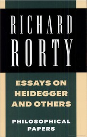 Essays on Heidegger and others