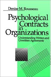 Psychological contracts in organizations understanding written and unwritten agreements