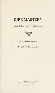Dire mastery discipleship from Freud to Lacan