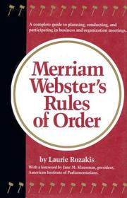 Merriam-Webster's rules of order