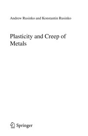 Plasticity and creep of metals