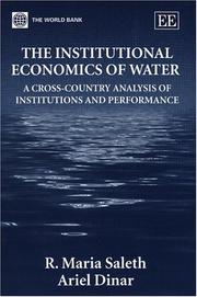 The institutional economics of water a cross-country analysis of institutions and performance
