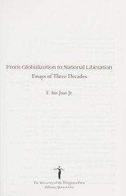 From globalization to national liberation essays of three decades