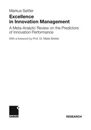 Excellence in Innovation Management A Meta-Analytic Review on the Predictors of Innovation Performance