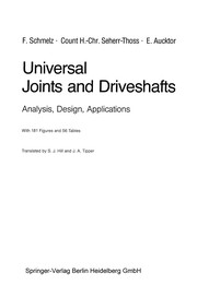 Universal joints and driveshafts analysis, design, applications