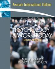 Psychology and work today an introduction to industrial and organizational psychology