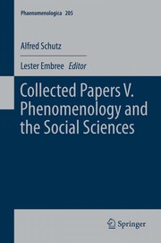 Collected papers v. phenomenology and the social sciences