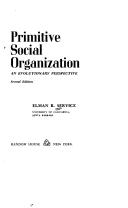 Primitive social organization an evolutionary perspective