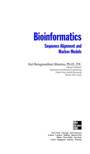 Bioinformatics sequence alignment and Markov models