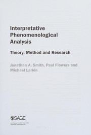 Interpretative phenomenological analysis theory, method and research