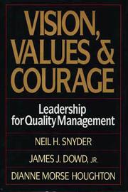 Vision, values, and courage leadership for quality management
