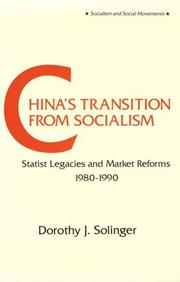 China's transition from socialism statist legacies and market reforms, 1980-1990
