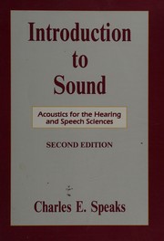Introduction to sound acoustics for the hearing and speech sciences