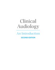 Clinical audiology an introduction