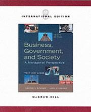 Business, government, and society a managerial perspective text and cases