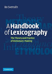 A handbook of lexicography the theory and practice of dictionary-making