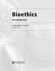 Bioethics an introduction