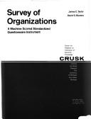 Survey of organizations a machine-scored standardized questionnaire instrument