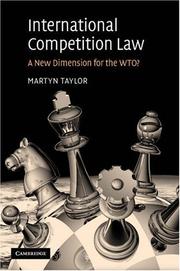 International competition law a new dimension for the WTO?