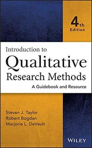 Introduction to qualitative research methods a guidebook and resource