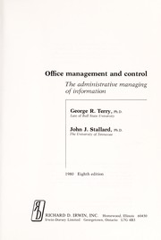 Office management and control the administrative managing of information