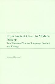 From ancient Cham to modern dialects two thousand years of language contact and change