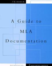 A guide to MLA documentation with an appendix on APA style
