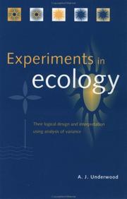 Experiments in ecology their logical design and interpretation using analysis of variance.