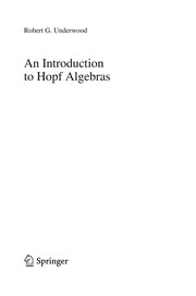 An introduction to hopf algebras