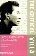 The critical Villa essays in literary criticism