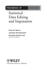 Handbook of statistical data editing and imputation