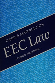 Cases and materials on EEC law
