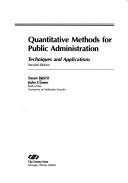 Quantitative methods for public administration techniques and applications