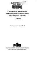 A perspective on macroeconomic and economy-wide quantitative models of the Philippines 1990-2002