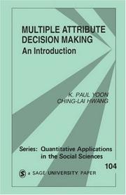 Multiple attribute decision making an introduction