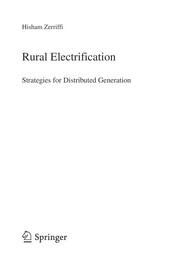 Rural electrification strategies for distributed generation